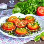 Баклажаны кружочками на сковороде с чесноком жареные