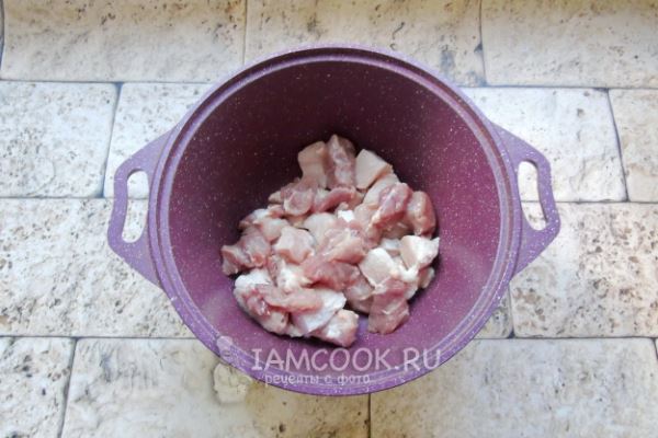 Плов с кабачком, рисом и мясом