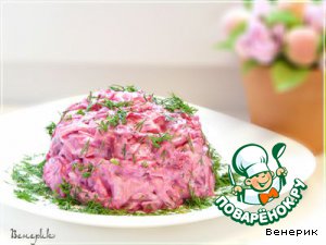 Салат из сыра, яиц и свеклы
